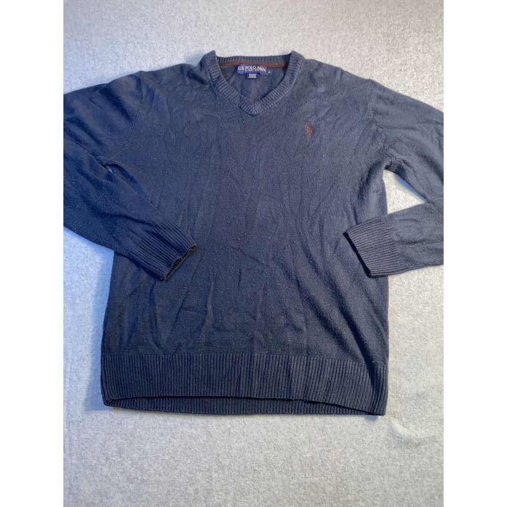 US POLO ASSN Woman Sweater‎ Blue Size Large V-Neck